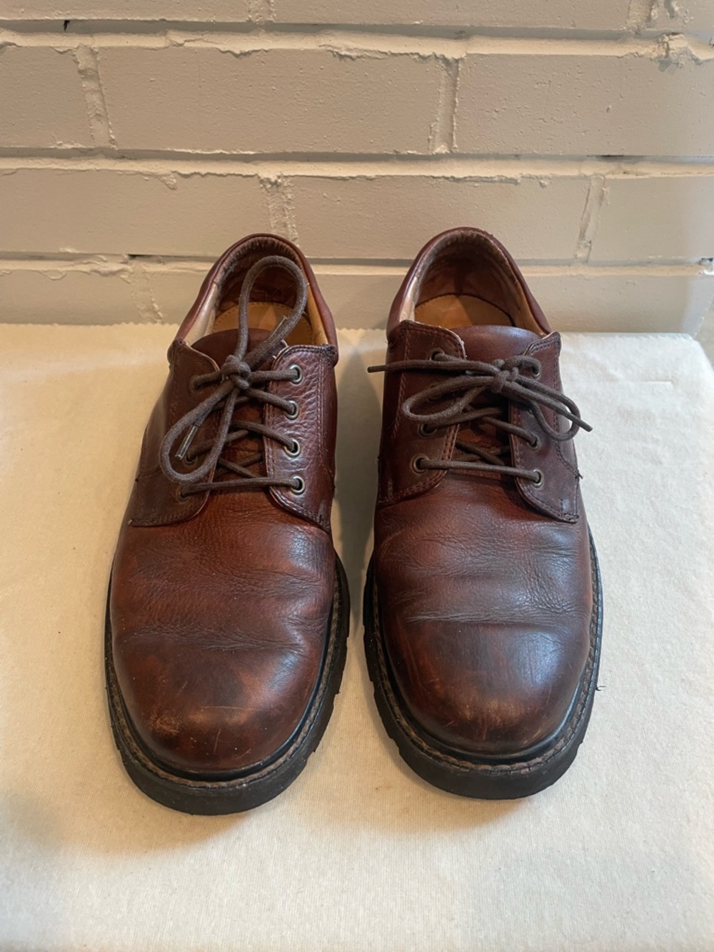 Dockers Waterproof Mens Oxford Brown Leather Shoes. Sz 10.5 Academic Classic